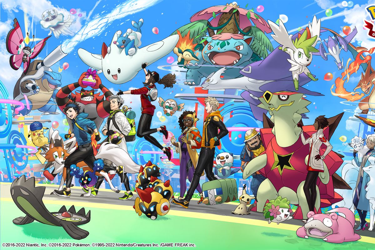 Pokémon and Pokémon trainers celebrate Pokémon Go’s sixth Anniversary