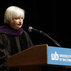 Federal Reserve Board Chair Janet Yellen speaks at the University of Baltimore's fall commencement in Baltimore, Monday, Dec. 19, 2016. 