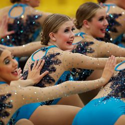 Sky View competes in the dance division as 4A girls compete at UVU in Orem for the State Championship in Drill Team on Wednesday, Feb. 10, 2021.