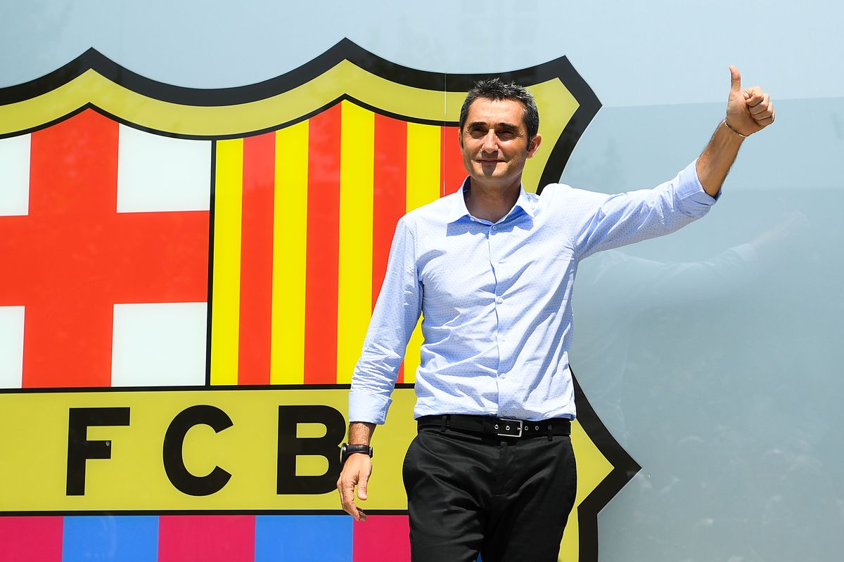 FC Barcelona Unveil New Head Coach Ernesto Valverde