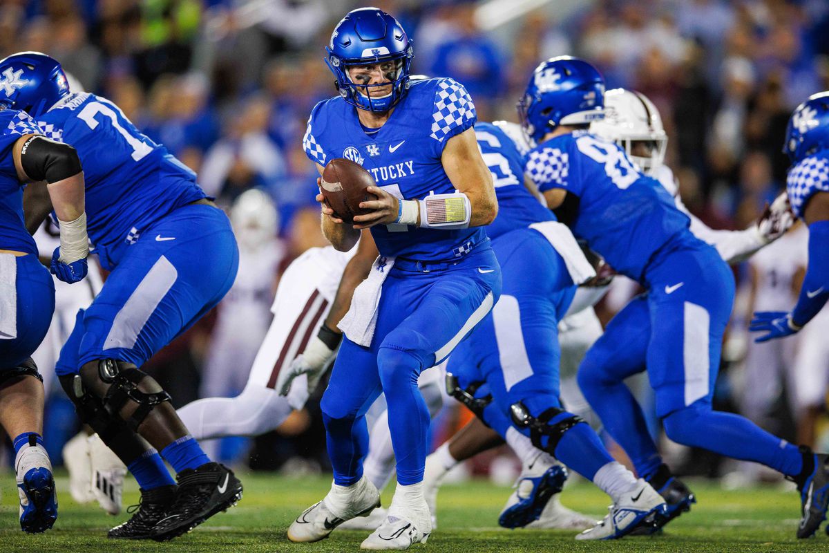 Kentucky Wildcats quarterback Will Levis during the second quarter against the Mississippi State Bulldogs at Kroger Field.&nbsp;