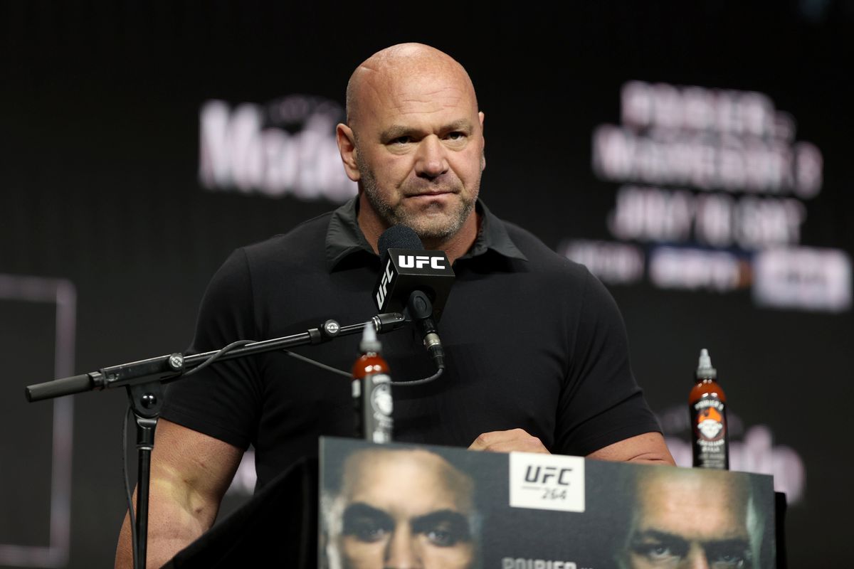 UFC president Dana White at the UFC 264 press conference. 