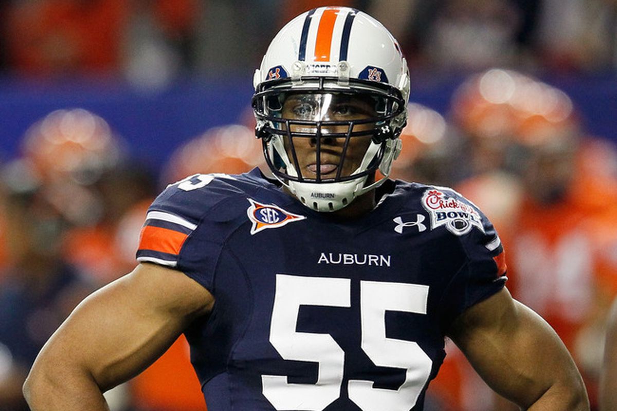 All-SEC Defensive End Cory Lemonier will be making his first appearance at the SEC Media Days in Hoover July 17-19. (<em>photo-Getty images, Kevin C. Cox</em>)