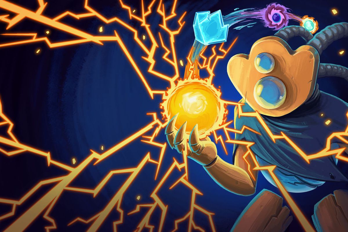 Slay the Spire - a robot surrounded by electricity