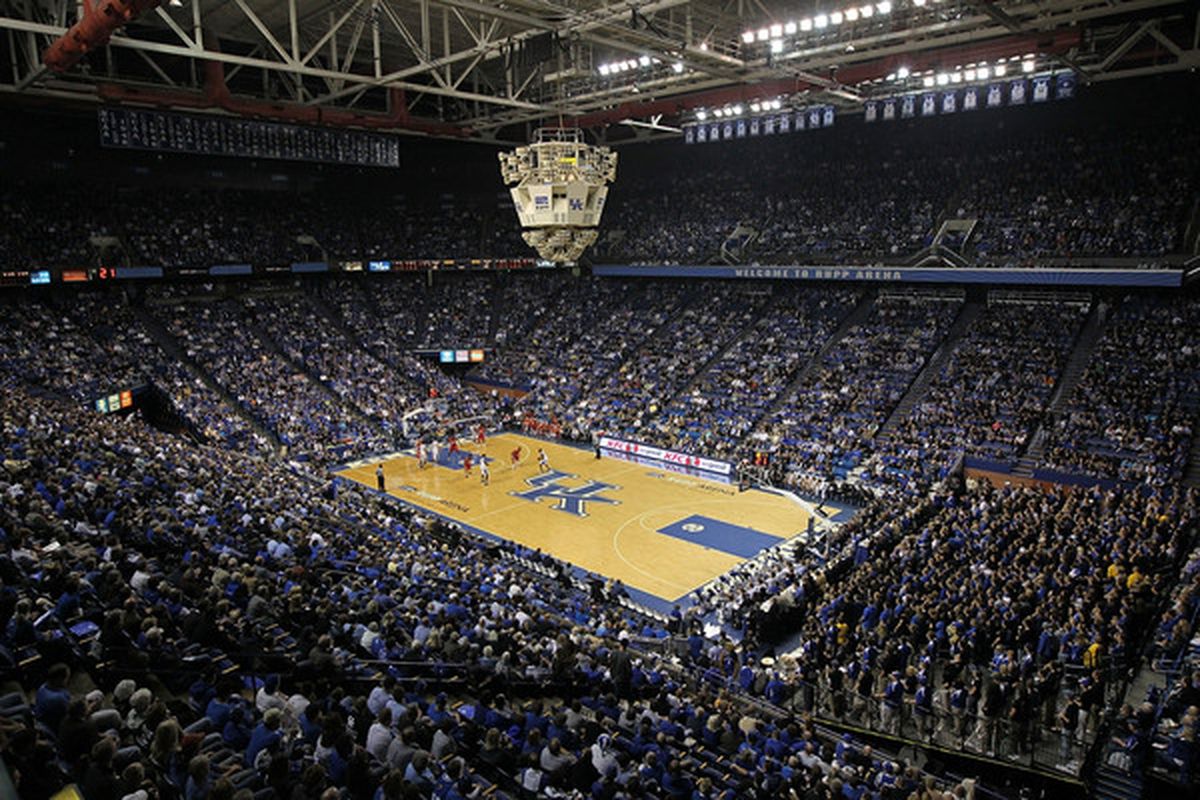LEXINGTON KY - NOVEMBER 30:  A general view of Rupp Arena during the Kentucky Wildcats game against the Boston University Terriers on November 30 2010 in Lexington Kentucky.  (Photo by Andy Lyons/Getty Images)