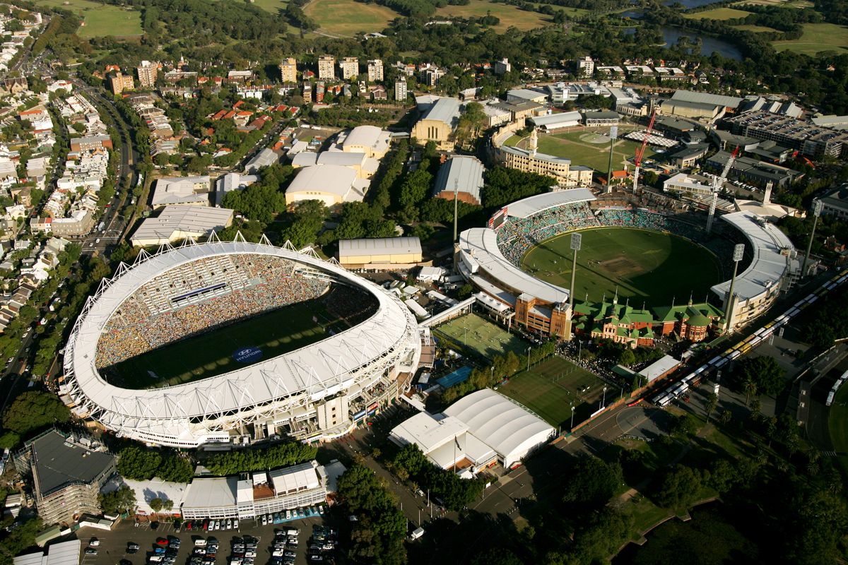 Aerial View Of The Sydney Cricket Ground And The Sydney Football Stadium