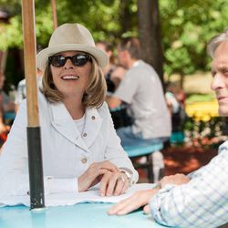 Leah (Diane Keaton) enjoys a summer afternoon with Oren (Michael Douglas) in "And So It Goes."