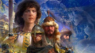 Age of Empires 4 las diversas facciones sobre la portada