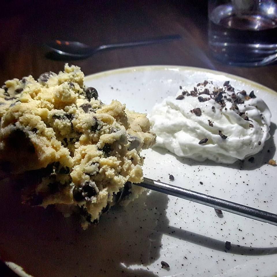 Cookie dough dessert (served on an egg beater) at Little Donkey