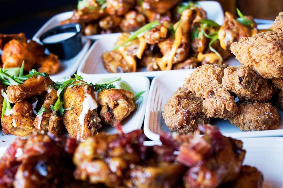 A huge selection of different kinds of wings