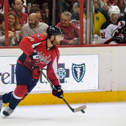 Alzner Looks Up With Puck