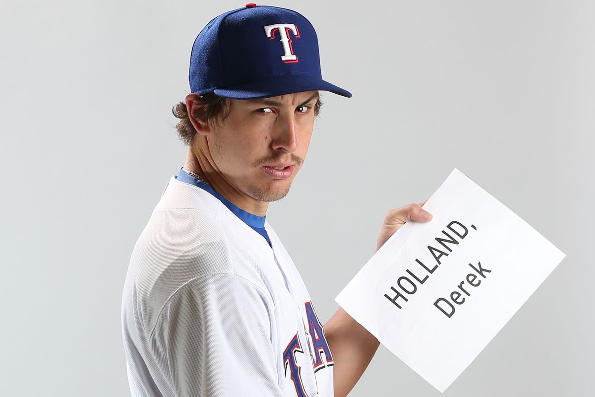 Derek Holland changes it up in both the photo shoot and his pitch selection in 2013.