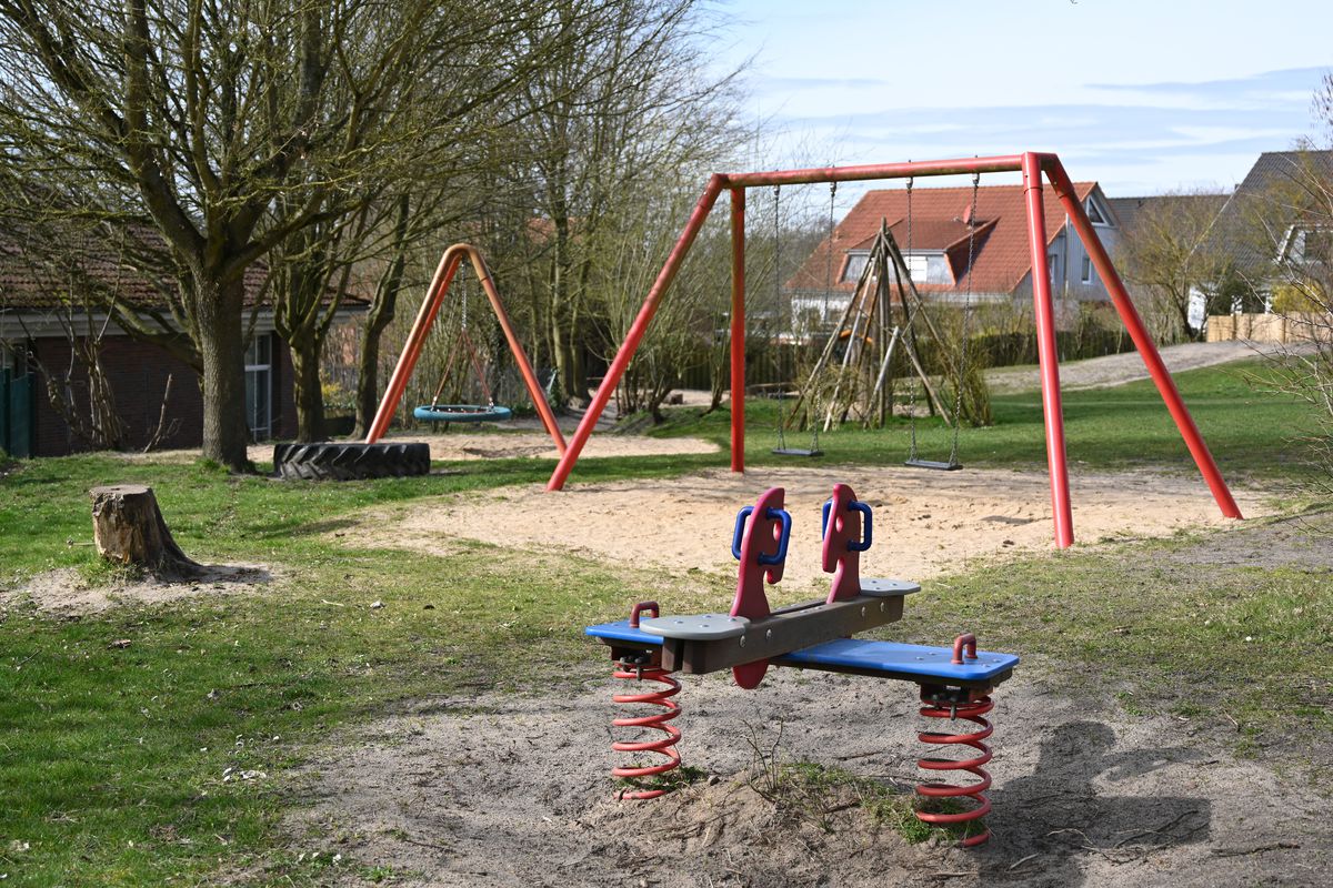 The school playground of the Ilmenau-Schule remains empty as the children aren’t allowed to play outside on March 18, 2020 in Deutsch Evern, Germany. Everyday life in Germany has become fundamentally altered as authorities tighten measures to stem the spread of the coronavirus.