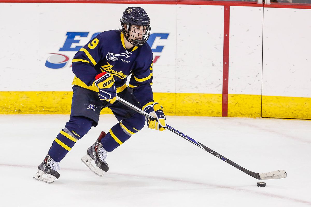 Merrimack sophomore forward Jace Hennig had the game-winning goal in the only series that went three games.