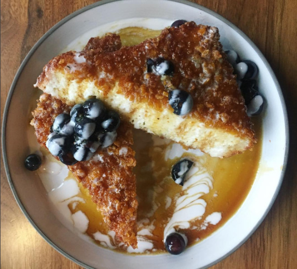 Fried brioche french toast at Little Donkey