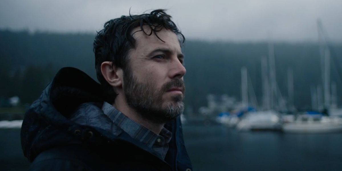 Casey Affleck as Phillip staring into the distance with every breath you take