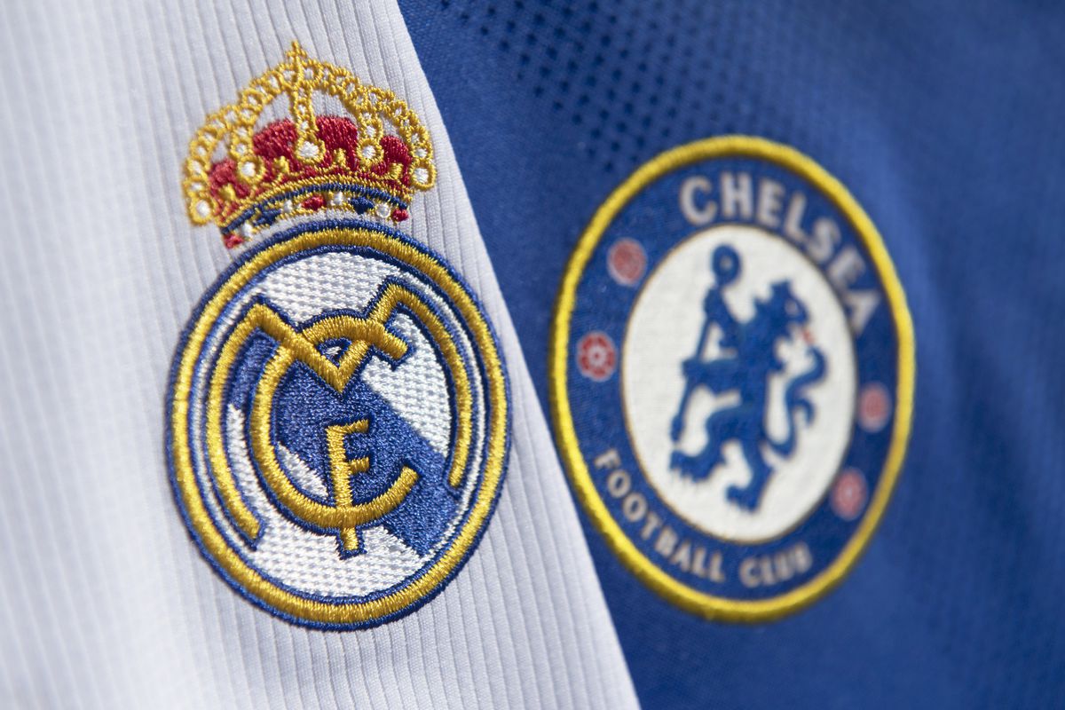 The Club Badges of Real Madrid and Chelsea FC