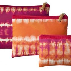 3-Piece Set in Coral/Orange Tie-Dye Print $16.99