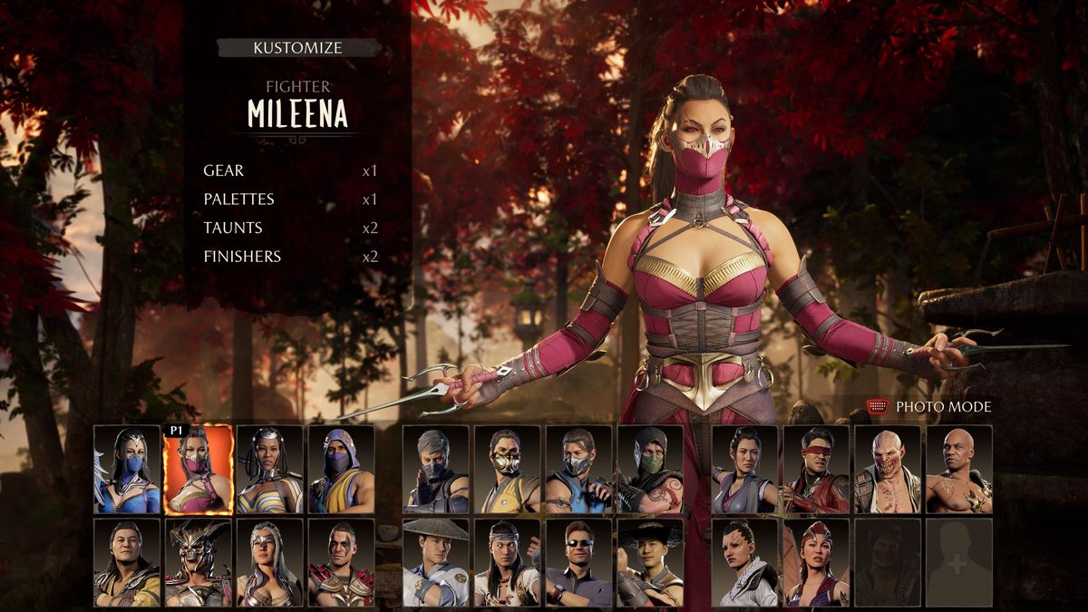 Mileena holds her blades to her side in Mortal Kombat 1