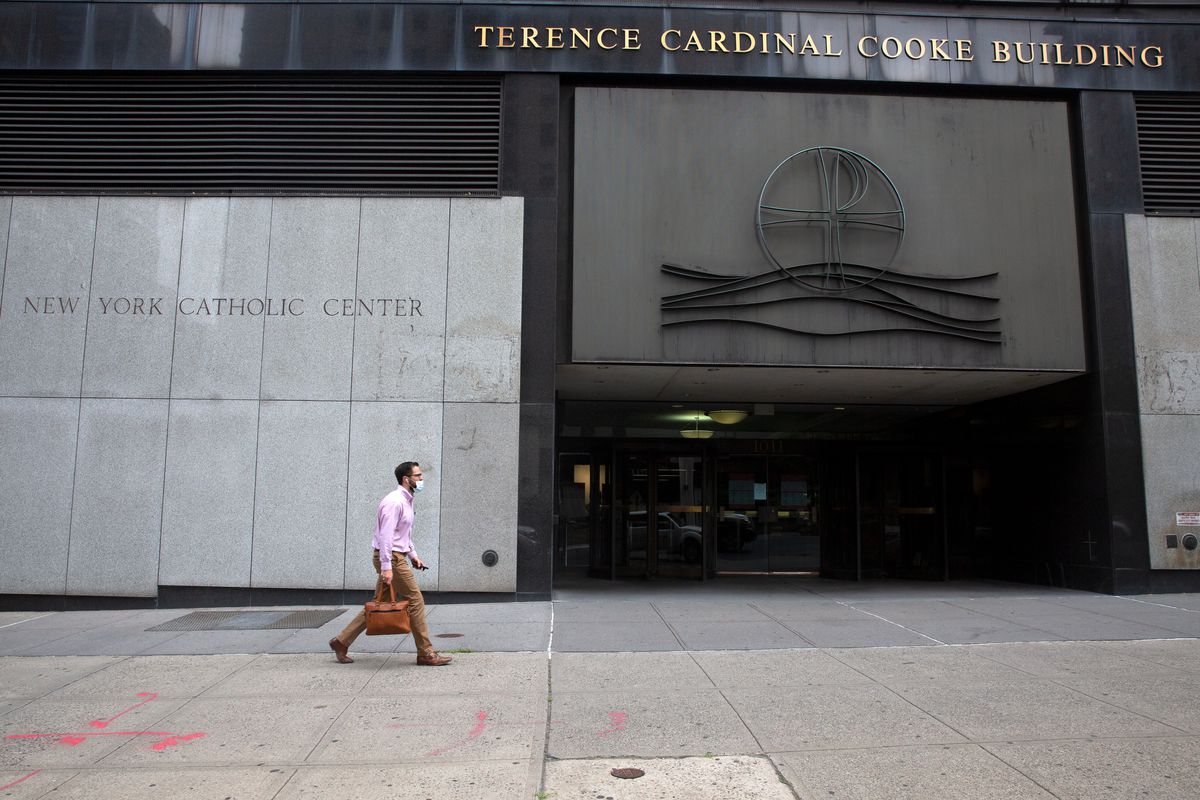The Catholic Archdiocese of New York headquarters on First Avenue in Manhattan, July 1, 2020.