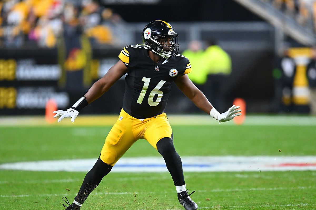 Myles Jack #16 of the Pittsburgh Steelers in action during the game against the Cincinnati Bengals at Acrisure Stadium on December 23, 2023 in Pittsburgh, Pennsylvania.