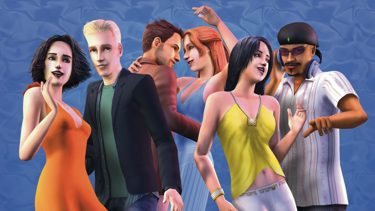 a group of sims in the sims 2