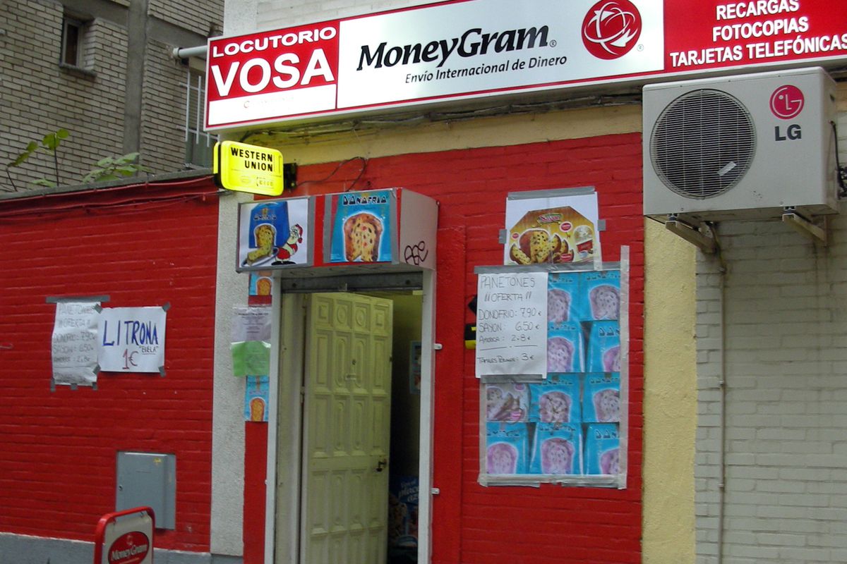 Moneygram booth for sending remittances