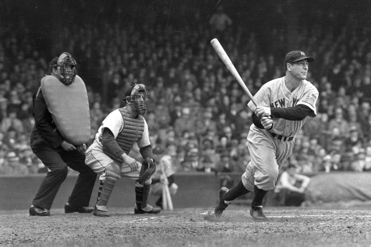 Lou Gehrig Following Through 1938