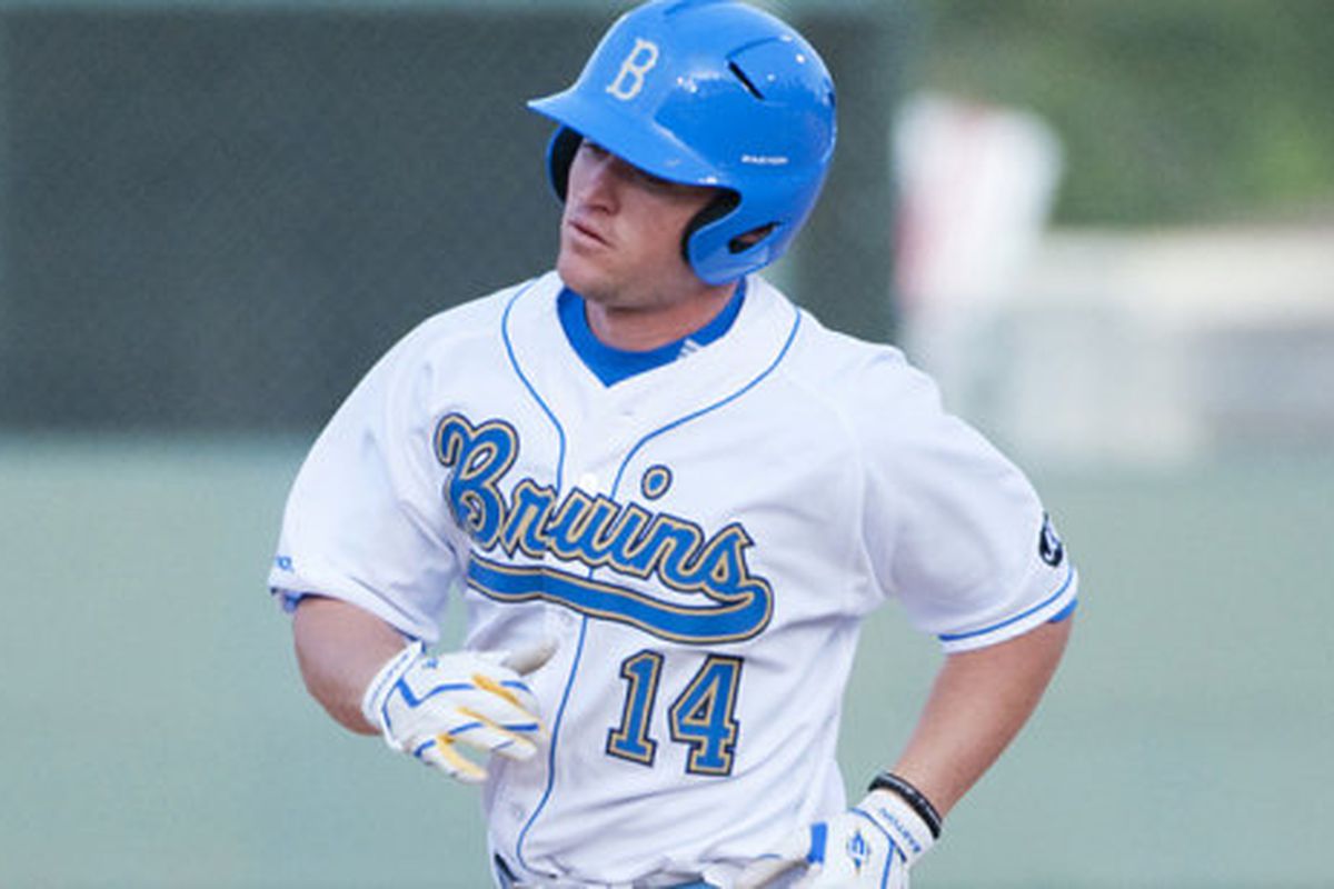 Dean Espy's four RBI in game two of Sunday's doubleheader were part of a 12 run, 22 hit outburst that helped salvage a weekend that started awfully with two bad losses in which UCLA couldn't muster up any offense (Photo Credit: Official Site)