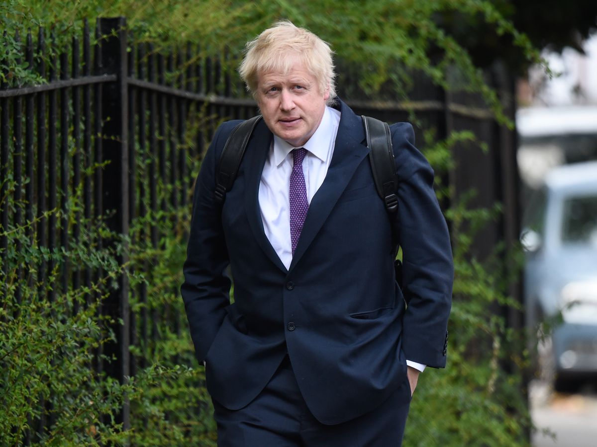 Candidate For The Conservative Party Leadership Boris Johnson Arrives At His Girlfriend’s Home