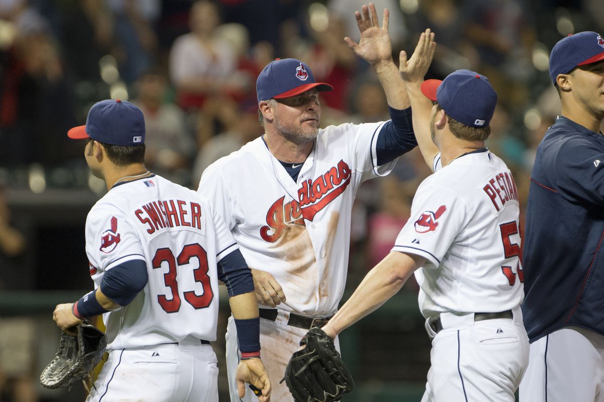 Last night was the first time in quite a while that the Indians were high-fiving each other after the game.