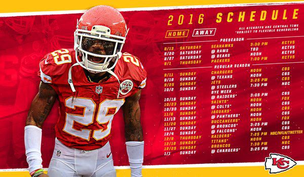Chiefs 2016 NFL schedule: Dates, times, strength of schedule and