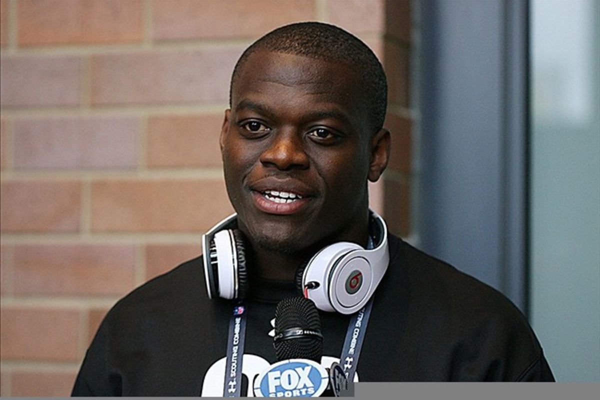 Feb 24, 2012; Indianapolis, IN, USA; Georgia Tech Yellow Jackets wide receiver Stephen Hill speaks at a press conference during the NFL Combine at Lucas Oil Stadium. Brian Spurlock-US PRESSWIRE