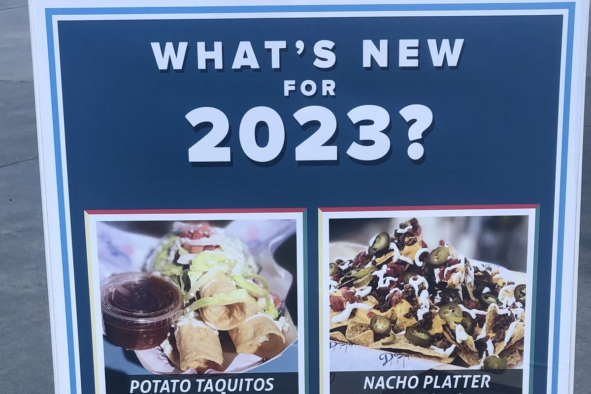 A glimpse at a few new food items at Dodger Stadium for the 2023 season.