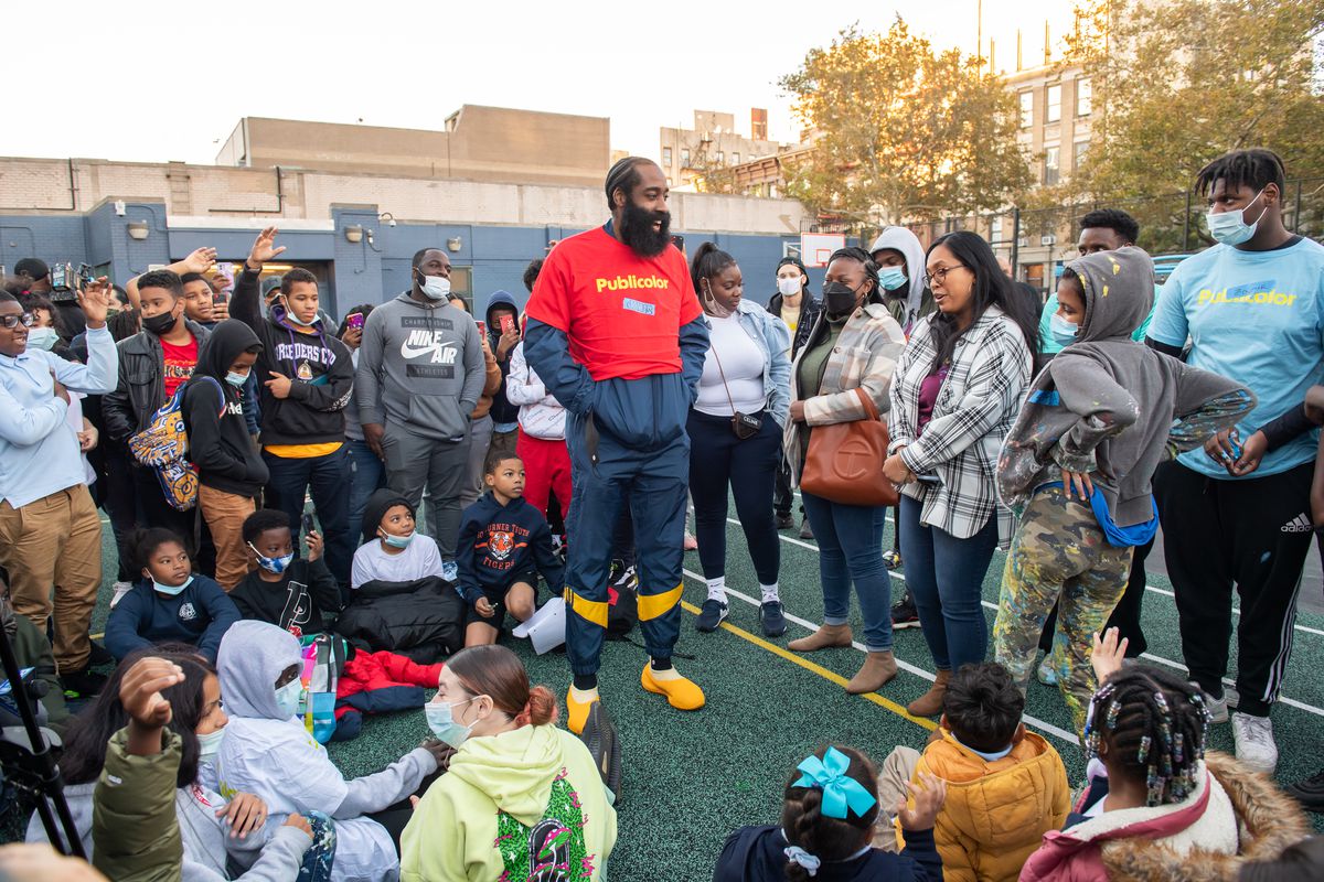 NBA Star James Harden Paints With New York City Students