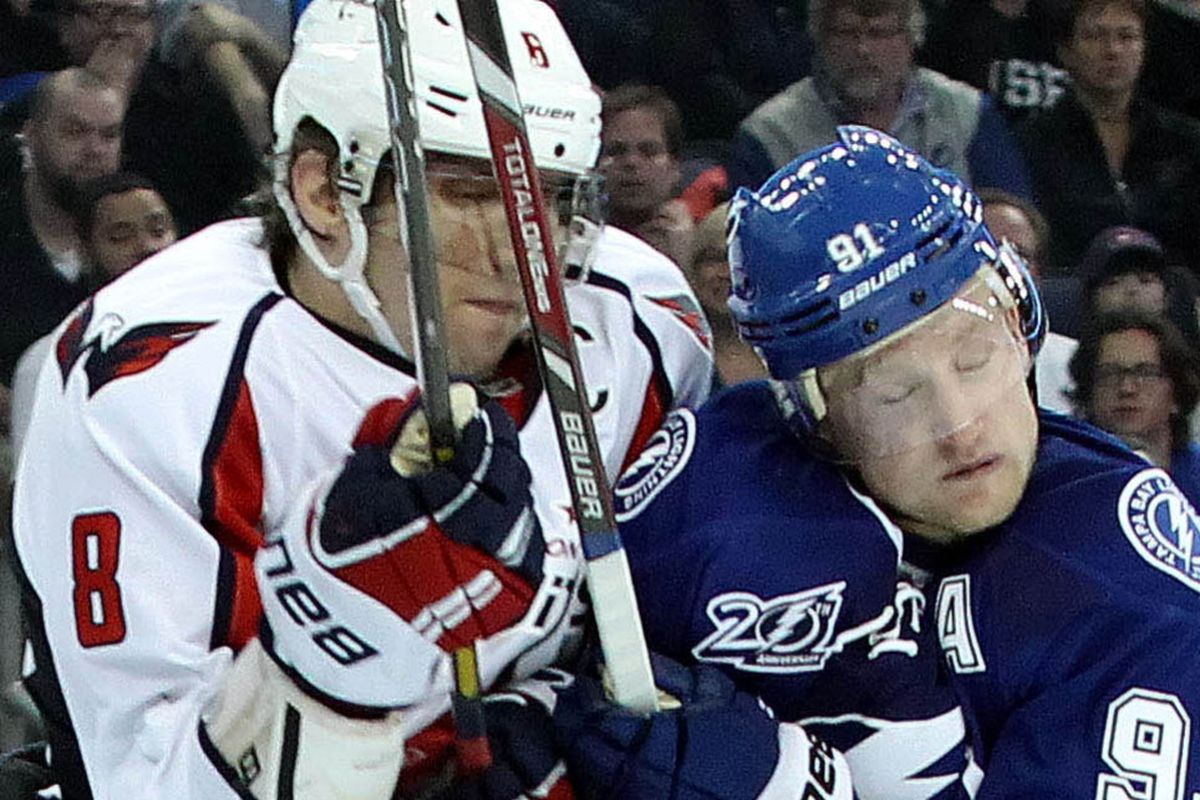Alex Ovechkin and Steven Stamkos are battling fro the 2013 Rocket Richard trophy.
