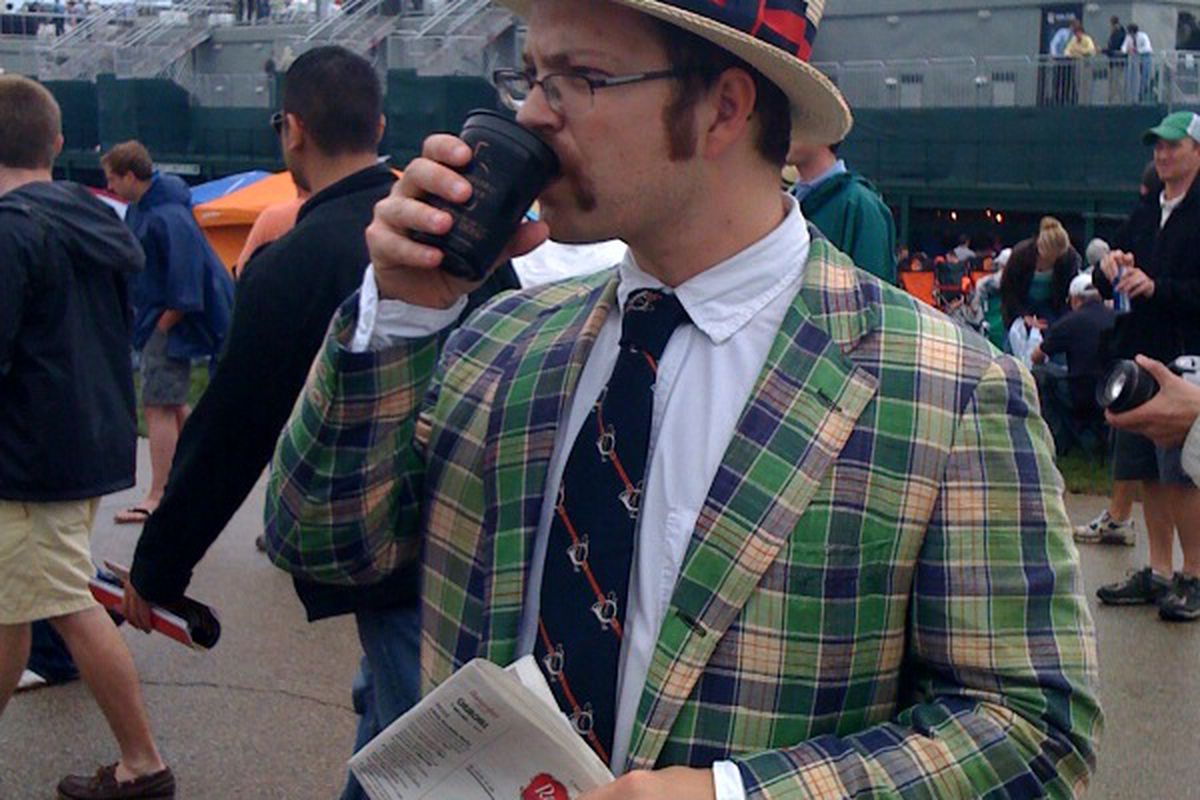 SB Nation's Spencer Hall at the 2010 Kentucky Derby