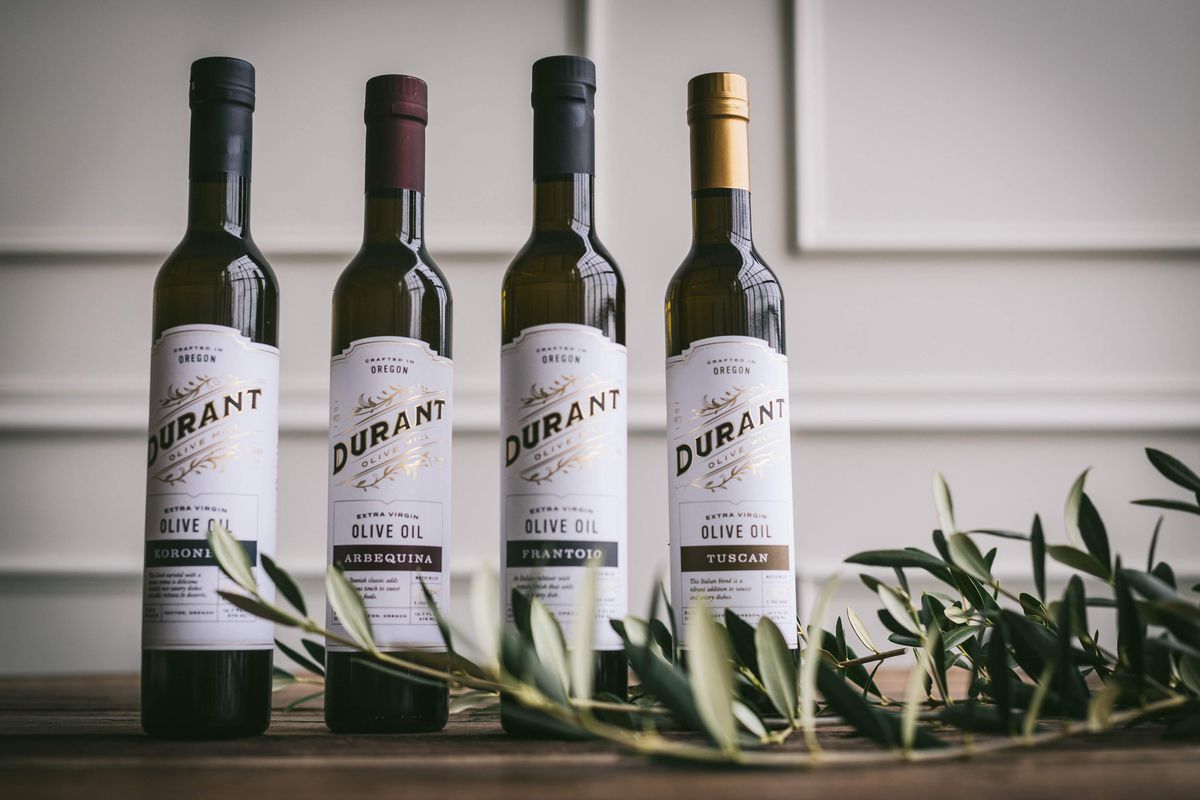 A lineup of olive oils from Durant