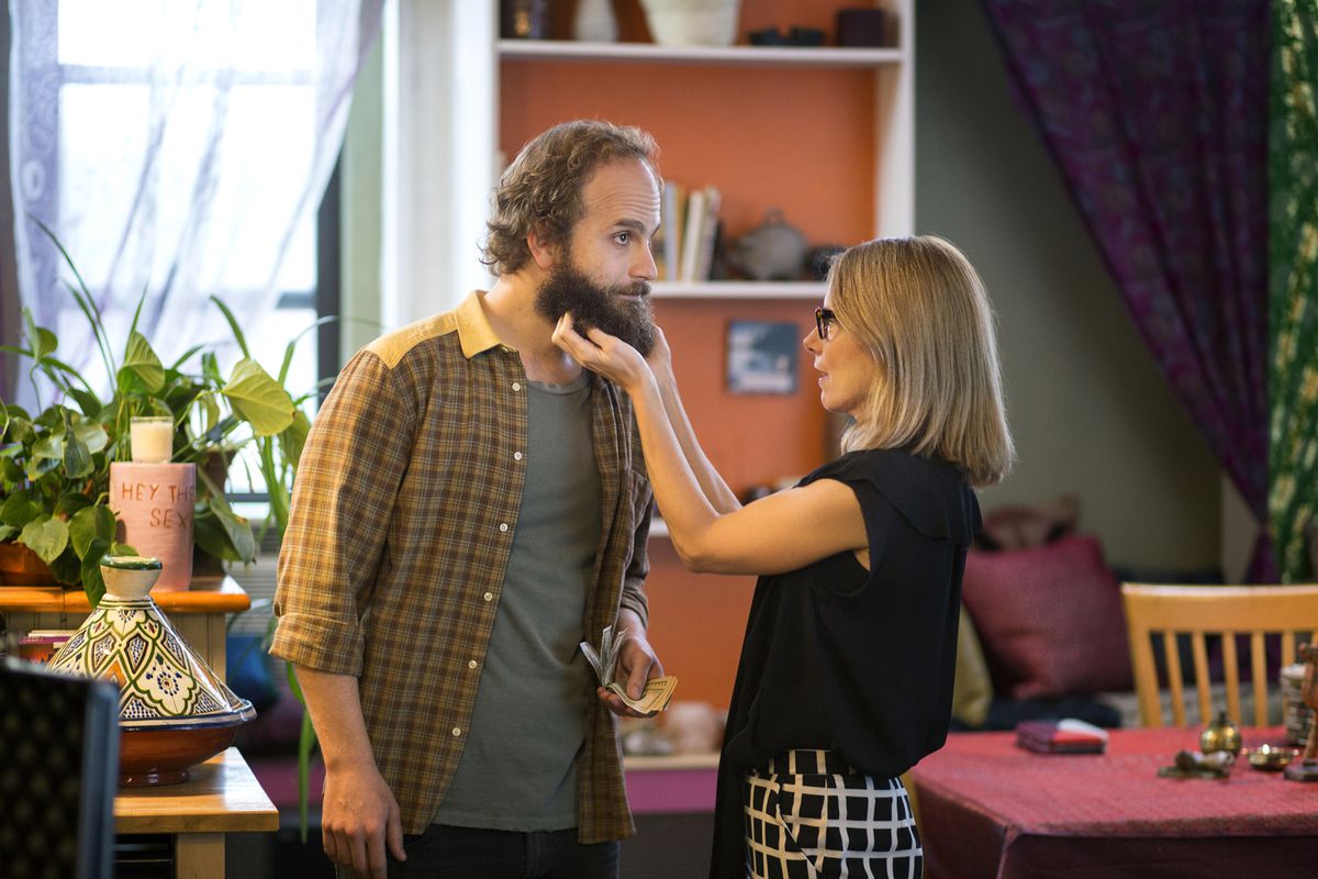 High Maintenance’s main character, the weed deliveryman Guy, being greeted by a customer.