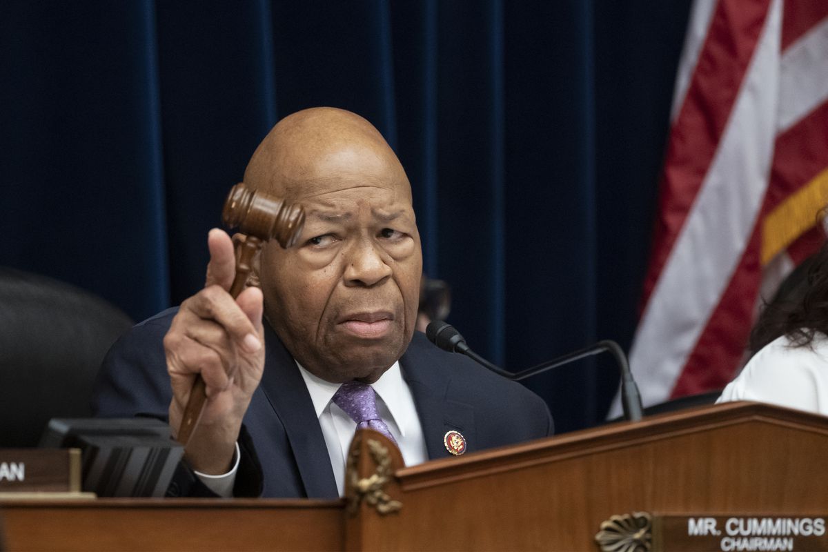 FILE - In this Tuesday, April 2, 2109 file photo, House Oversight and Reform Committee Chair Elijah Cummings, D-Md., leads a meeting to call for subpoenas after a career official in the White House security office says dozens of people in President Donald
