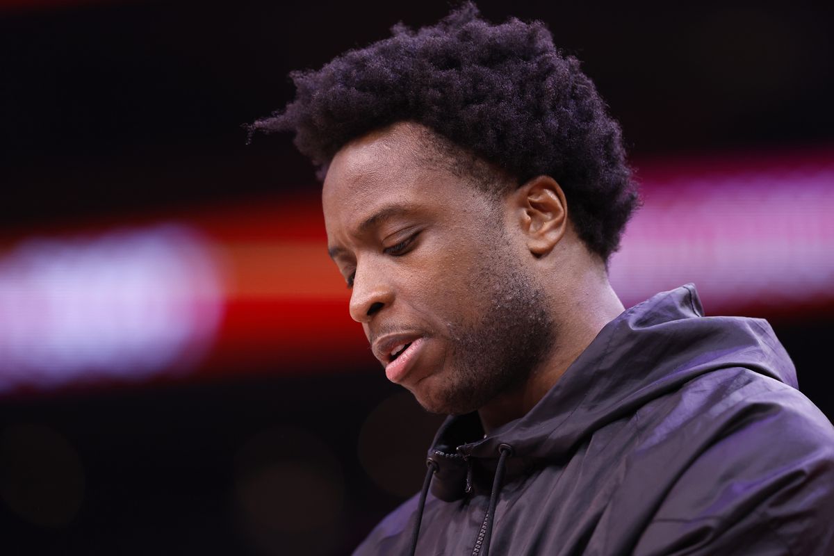 O.G. Anunoby of the Toronto Raptors during the game against the Phoenix Suns at Footprint Center on January 30, 2023 in Phoenix, Arizona. The Suns beat the Raptors 114-106.&nbsp;