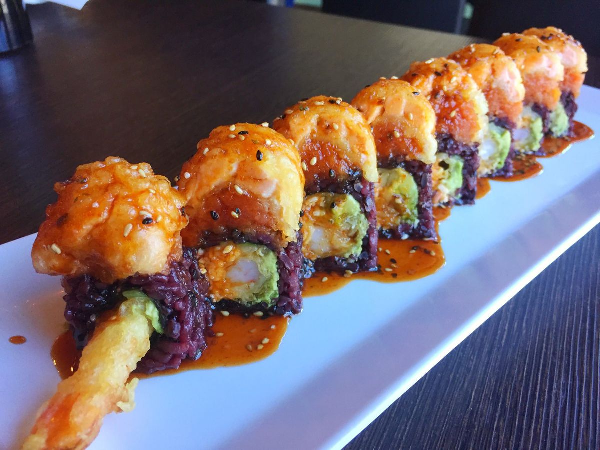 A sushi roll