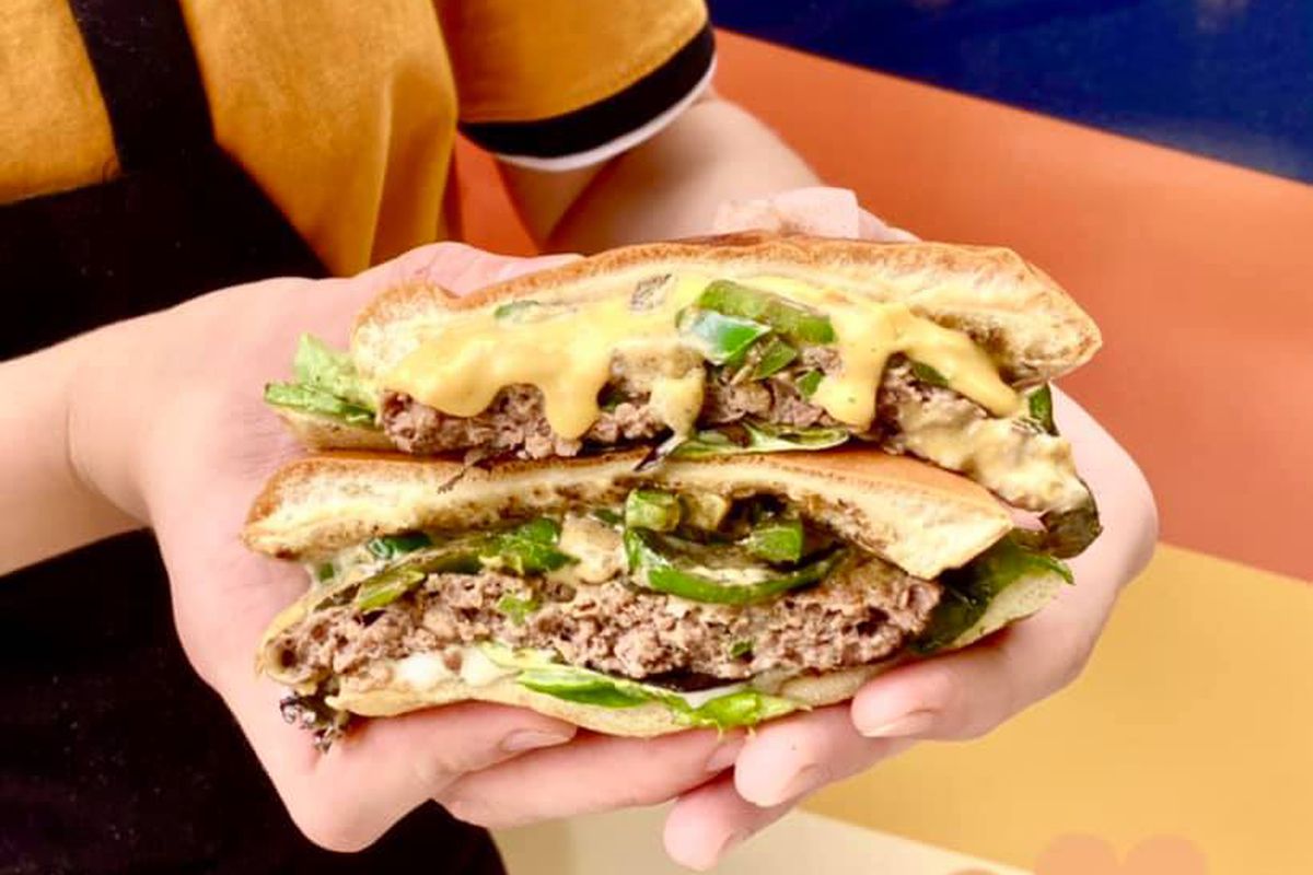 The vegan burger from Sunny’s Backyard