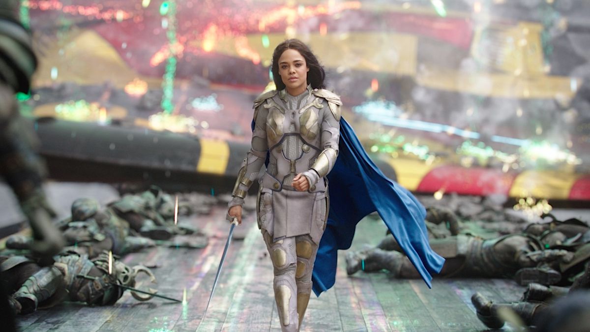 Tessa Thompson como Valquíria em Thor: Ragnarok