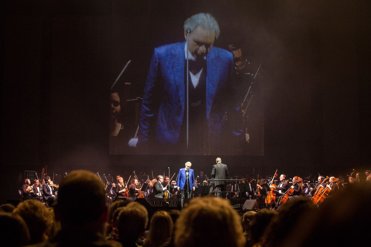 Andrea Bocelli performs at Vivint Arena in Salt Lake City on Thursday, Nov. 29, 2018.