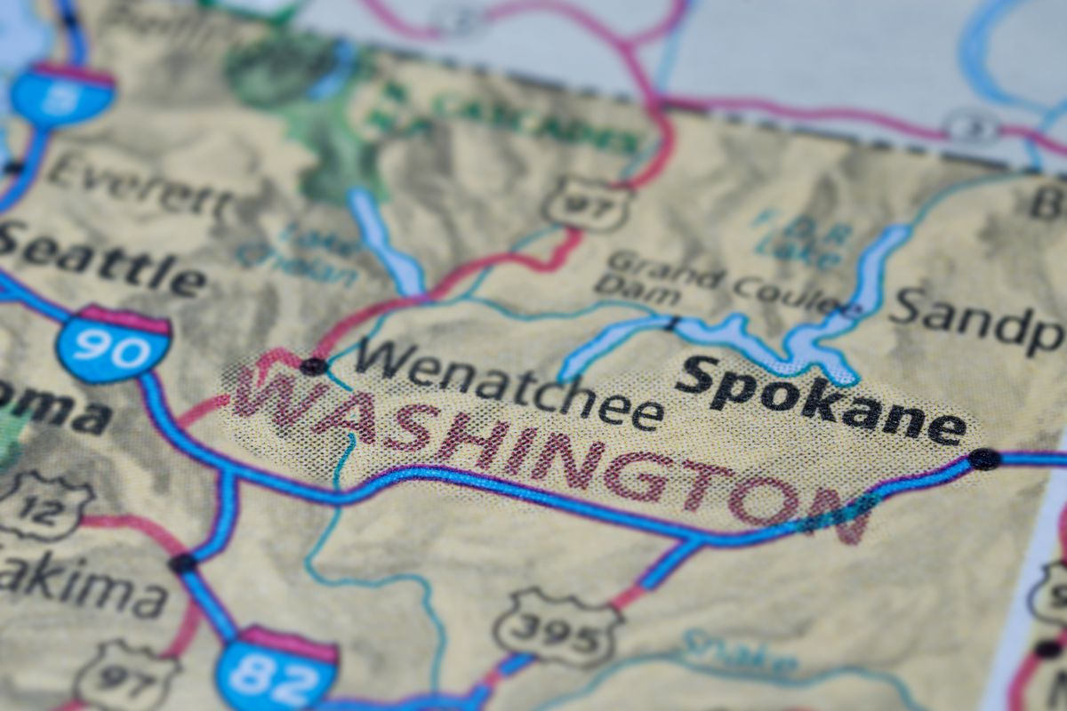 A map of Washington State