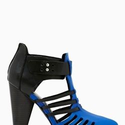 <a href="http://www.nastygal.com/product/reaction-bootie-blue/_/searchString/shoe%20cult">Reaction Bootie</a>, $158