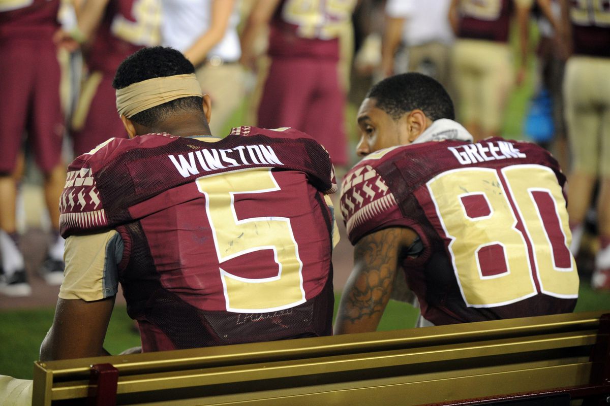 Winston will be looking on during the first half of next weekends game against Clemson after yet another controversy was induced by him.