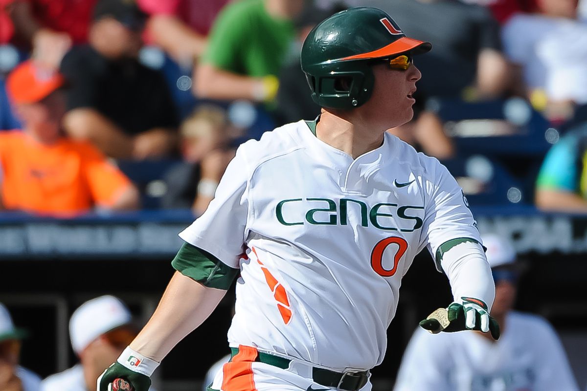 University of Miami catcher Zack Collins could end up in a Cleveland jersey on Thursday.