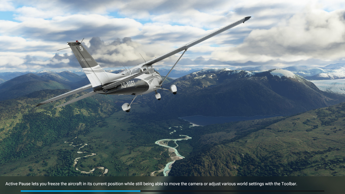 Màn hình thông tin Tạm dừng Hoạt động trong Microsoft Flight Simulator